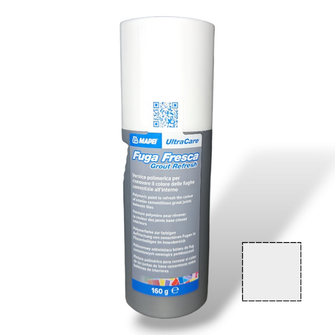 Vopsea polimerica pentru refacerea culorii rosturilor, Fuga Fresca,111 Grigio Argento, Silver Grey, Mapei, 160g