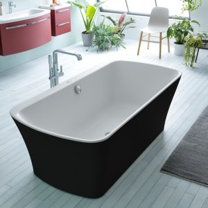 Cada Freestanding Kolpasan, Mary, alb si negru, 180 cm