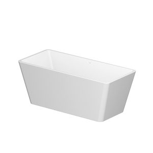 Cada Freestanding, Cersanit, Crea, dreptunghiulara, alb, 161.5 cm