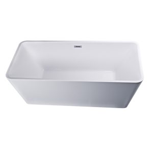 Cada freestanding, Florida, Quadro New, cu instalatie completa, dreptunghiulara, alb, 150 cm
