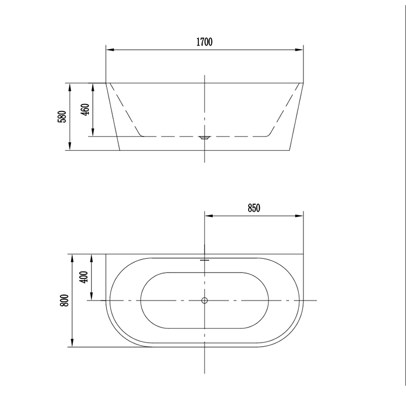 Cada freestanding, Florida, Beatrice, cu instalatie completa, alb, 170 cm - imagine 3