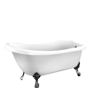 Cada freestanding, Florida, Venus, cu instalatie completa, retro, alb, ovala, 155 cm