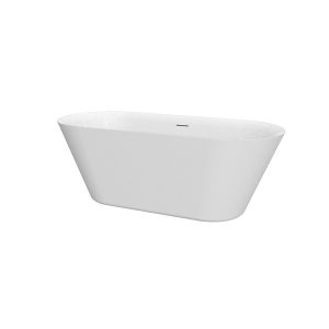 Cada freestanding, Florida, Viva, cu instalatie completa, ovala, alb, 167.6 cm