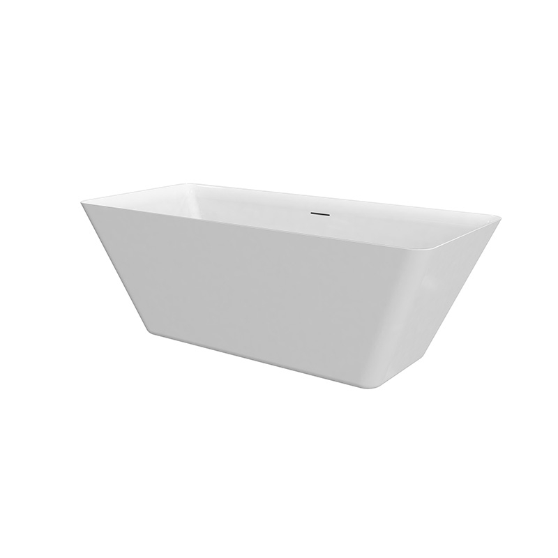 Cada freestanding, Florida, Peru, cu instalatie completa, dreptunghiulara, alb, 167.6 cm - imagine 3