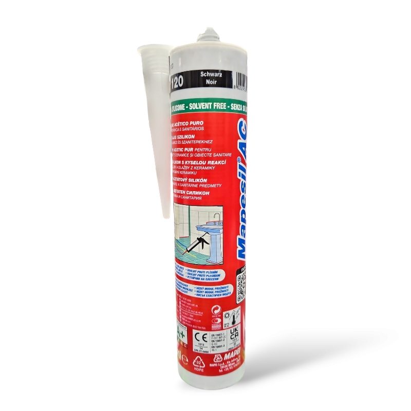 Mapesil AC 120, Nero, silicon sanitar, Mapei, 310 ml