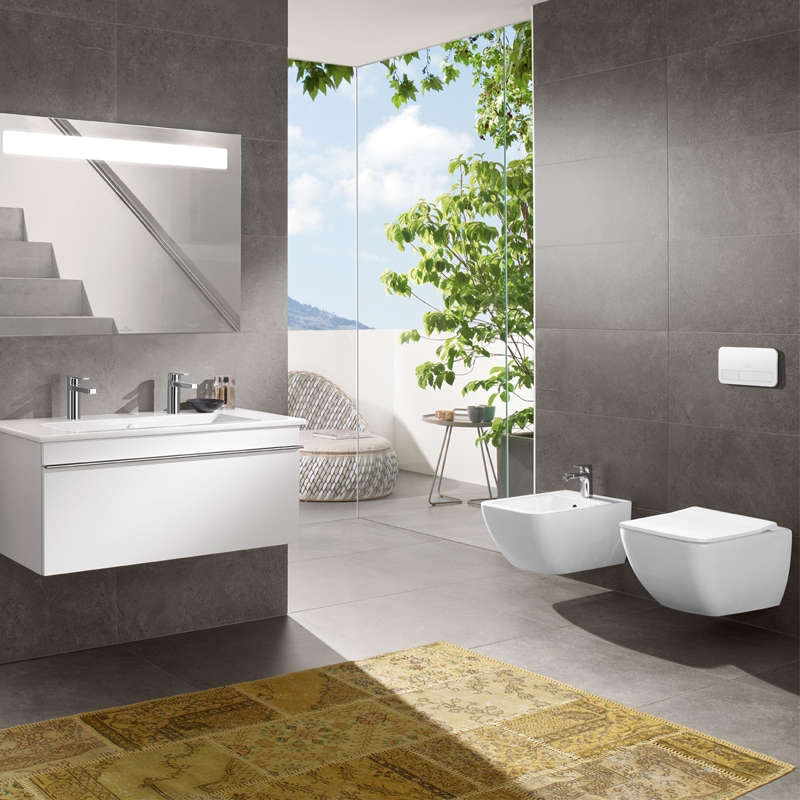 Bideu suspendat Villeroy & Boch, Venticello, alb - imagine 3