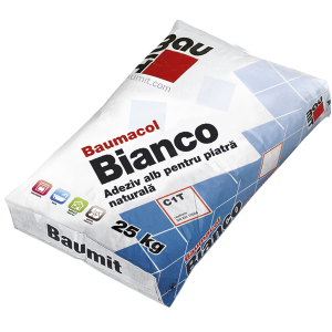 Adeziv standard pentru gresie si faianta, Baumit, Bianco, interior / exterior alb, 25 kg