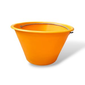 Galeata galbena din cauciuc cu maner din otel, 10 L, 36?, Dakota