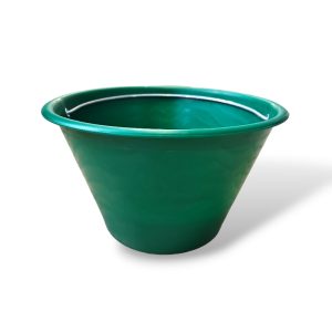 Galeata verde din cauciuc cu maner din otel, 10 L, 36, Dakota