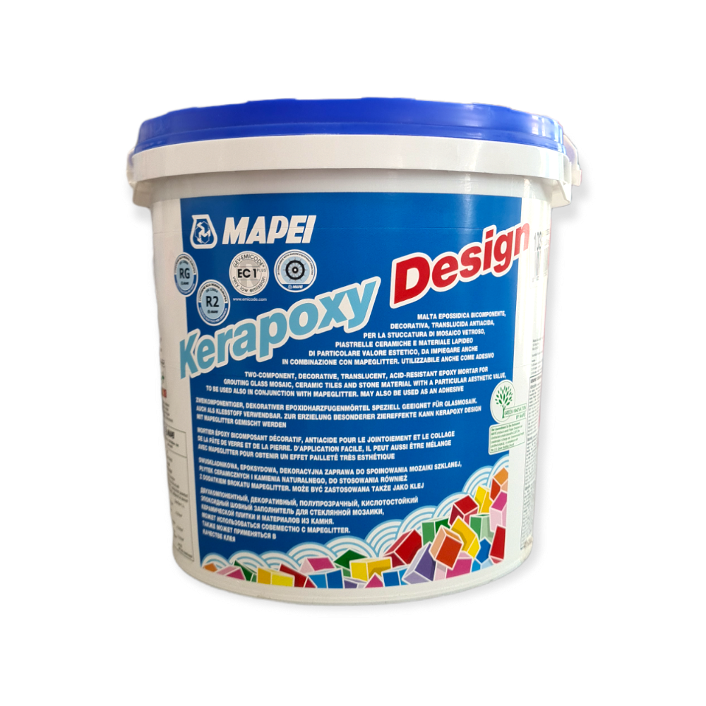 Chit de rosturi gresie si faianta epoxidic Kerapoxy Design (A+B), 100 white, interior / exterior, 3 kg