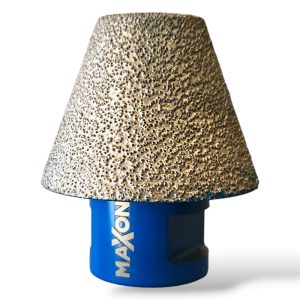 Freza diamantata conica plata pentru gresie, granit, marmura, M14, MCP20-48mm, Maxon, Diatech