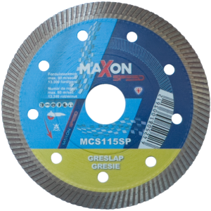 Disc diamantat pentru taiat gresie, gresie portelanata si faianta, SPEED, 115, MCS115SP, Maxon