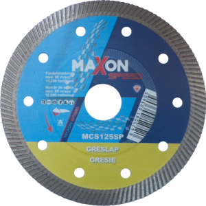 Disc diamantat pentru taiat gresie, gresie portelanata si faianta, SPEED, 125, MCS125SP, Maxon