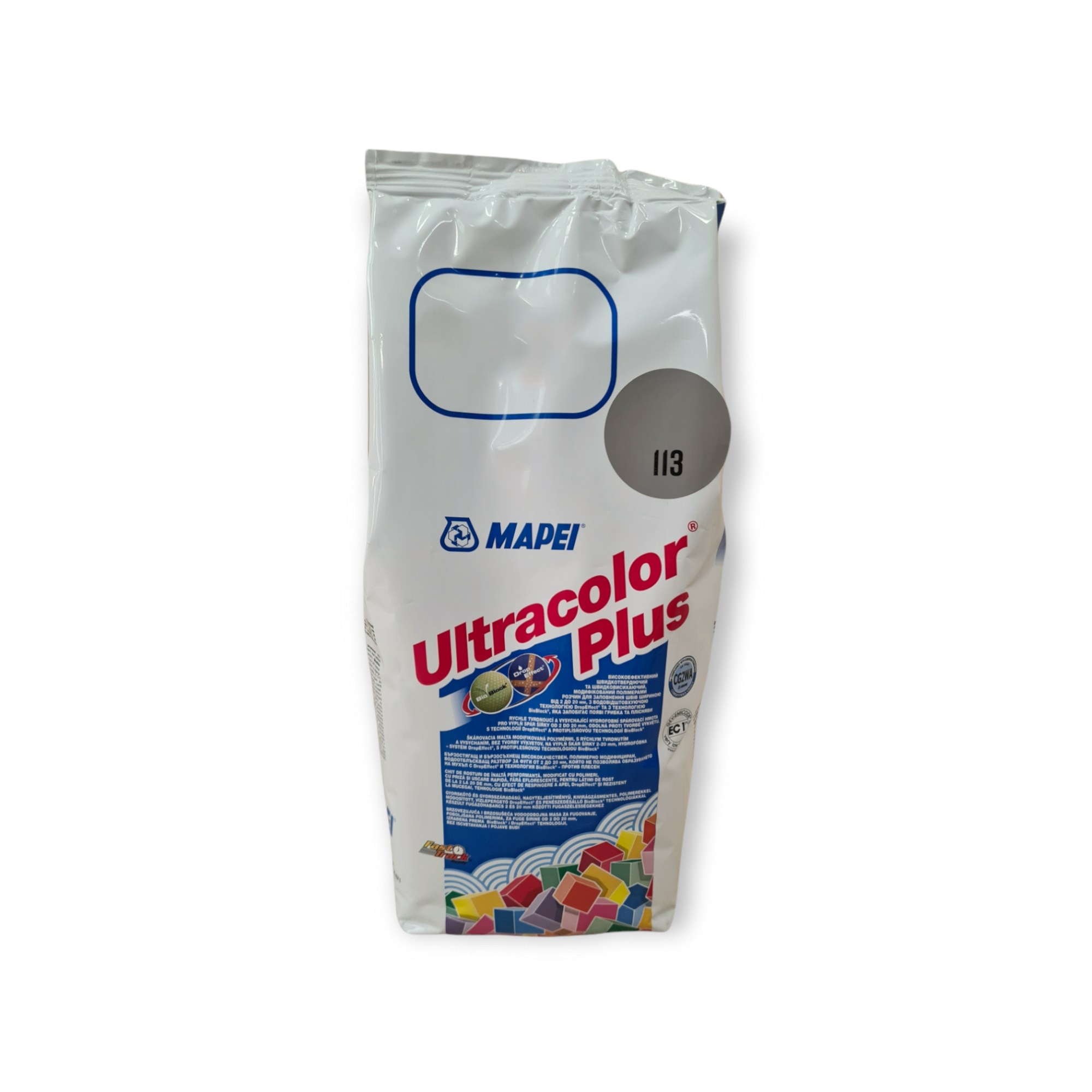 Chit de rosturi gresie si faianta Ultracolor Plus, 113 grigio cemento, interior / exterior, 2 kg
