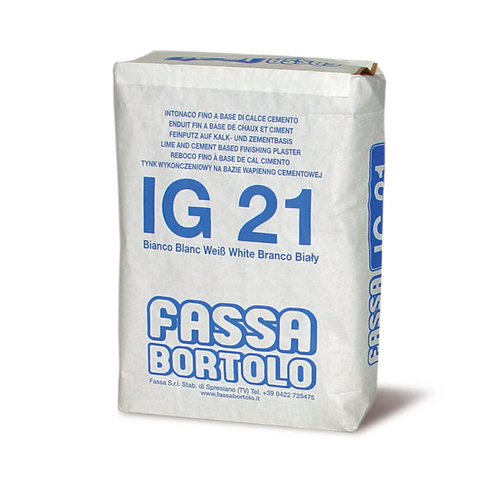 IG21- Tencuiala de finisaj pe baza de var si ciment alb sau gri ptr exterioare si interioare 25 kg