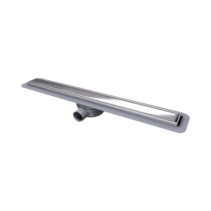 Rigola de dus, Kessel, Linearis Compact, cu sita de par si clapeta multistop, crom, 85 cm