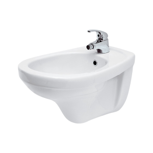 Bideu suspendat Cersanit, Terra, 37 cm, alb