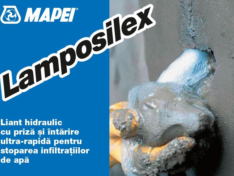 Liant hidraulic pentru stoparea infiltratiilor, Mapei Lamposilex, gri, interior / exterior, 5 kg - imagine 2