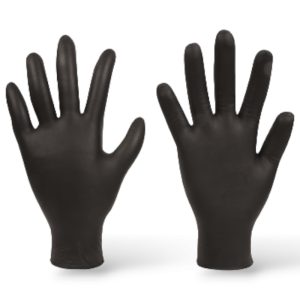 Manusi de unica folosinta nitril negre, groase, marimea M, 1bucata, Foerch