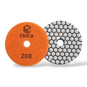 Discheta diamantata pentru slefuire, lustruire uscata pentru granit, marmura, piatra, ceramica, 200, Erica ceramica
