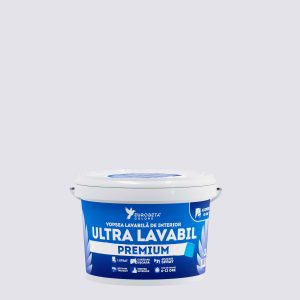 Vopsea alba ultra lavabila premium UltraRezistenta , 3L, Eurobeta