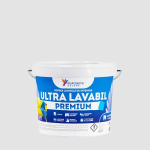 Vopsea alba ultra lavabila premium UltraRezistenta , 5L, Eurobeta