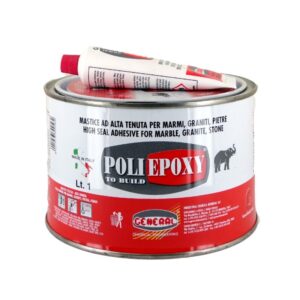 Adeziv A+B Epoxi-Poliesteric Poliepoxy General pentru Marmură și Granit si gresie portelanata, Alb, 1L